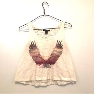 American Eagle Outfitters Crop Top with Lace Back